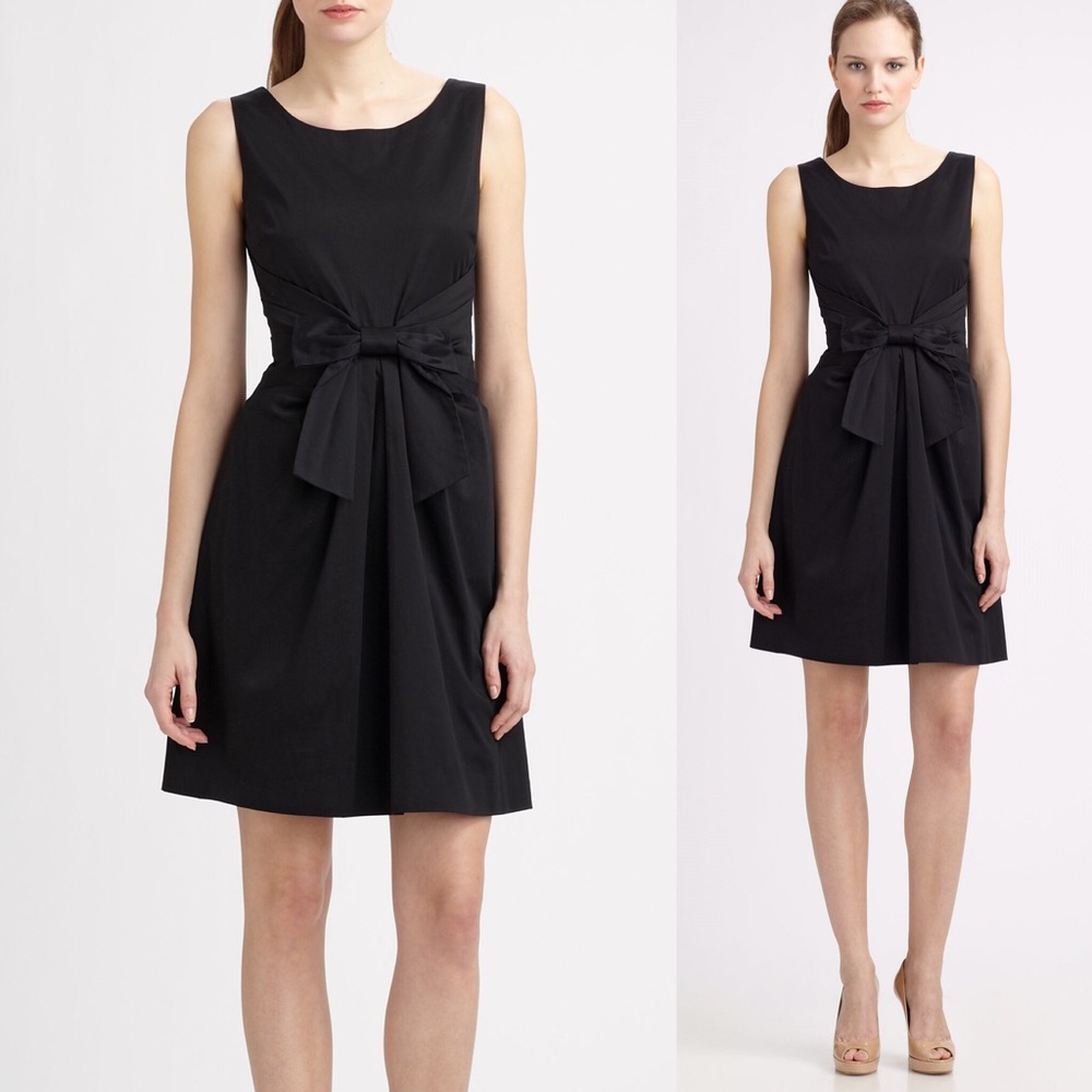 Kate Spade Black Bow Fit & Flare Dress