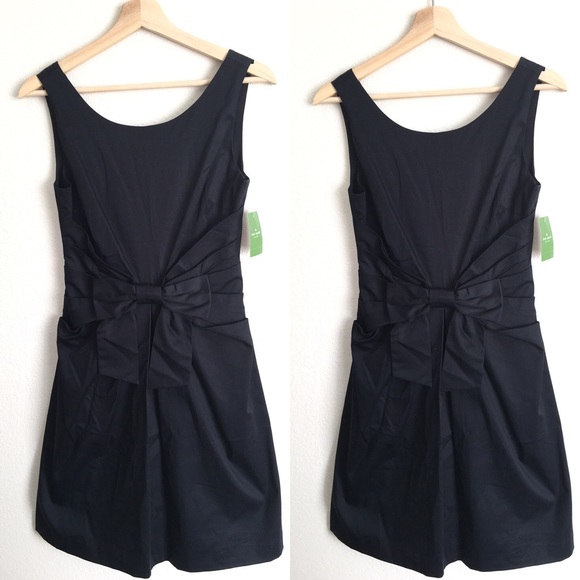 Kate Spade Black Bow Fit Flare Dress