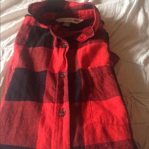 Old Navy Boyfriend Fit Buffalo Plaid Button Up