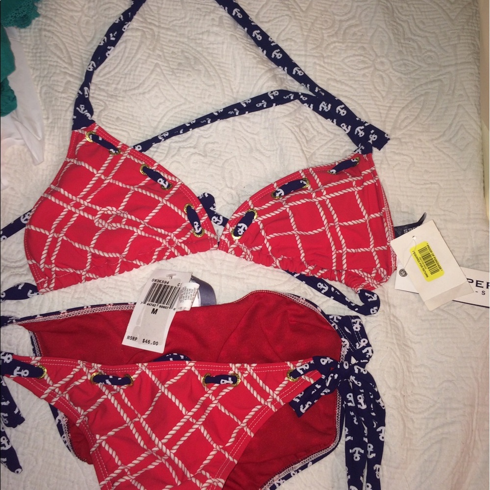 Red and Blue bikini!