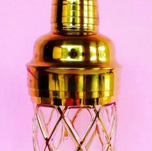 Altuzarra Gold Accented Crystal Cocktail Shaker