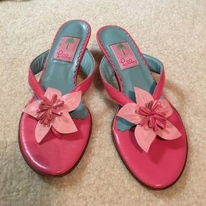 Lilly Pulitzer kitten heel.