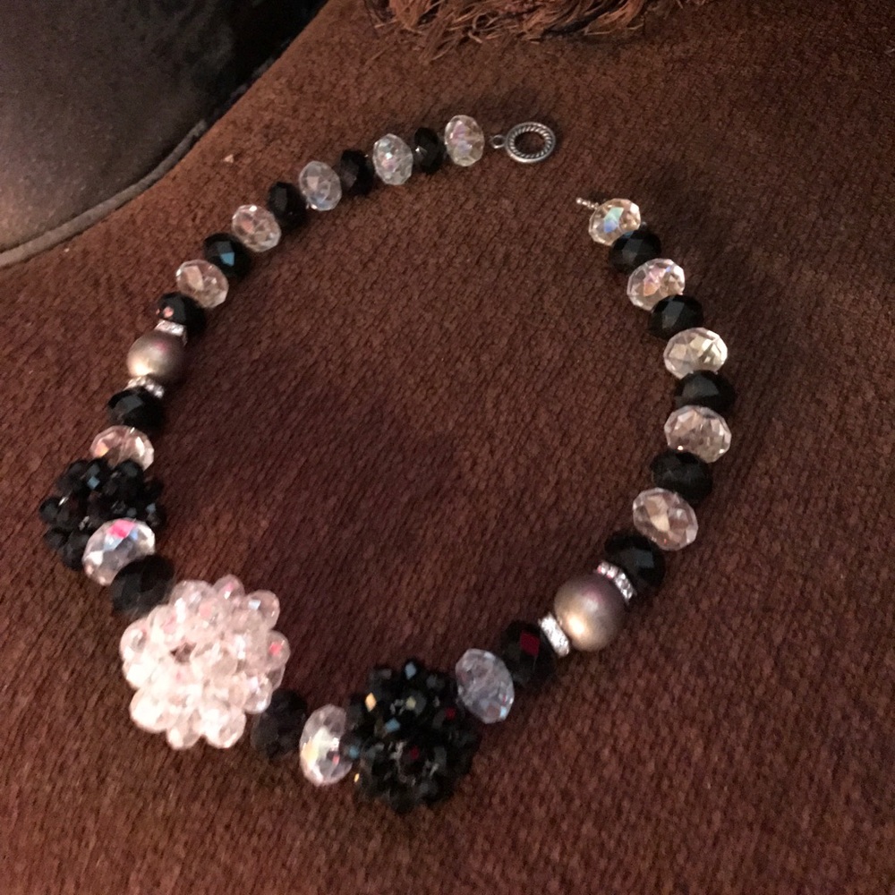 Black beaded necklace