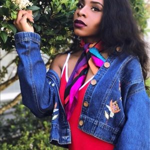 Floral embroidered Jean Jacket