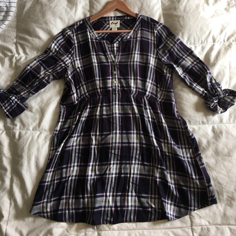 Maternity Plaid Blouse