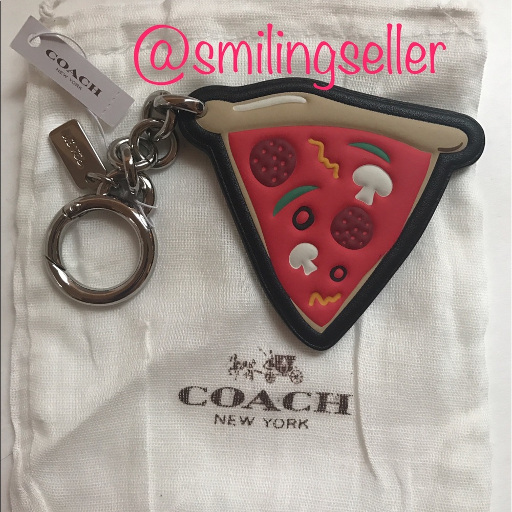 NWT NEW Coach Pizza Keychain Limited Edition