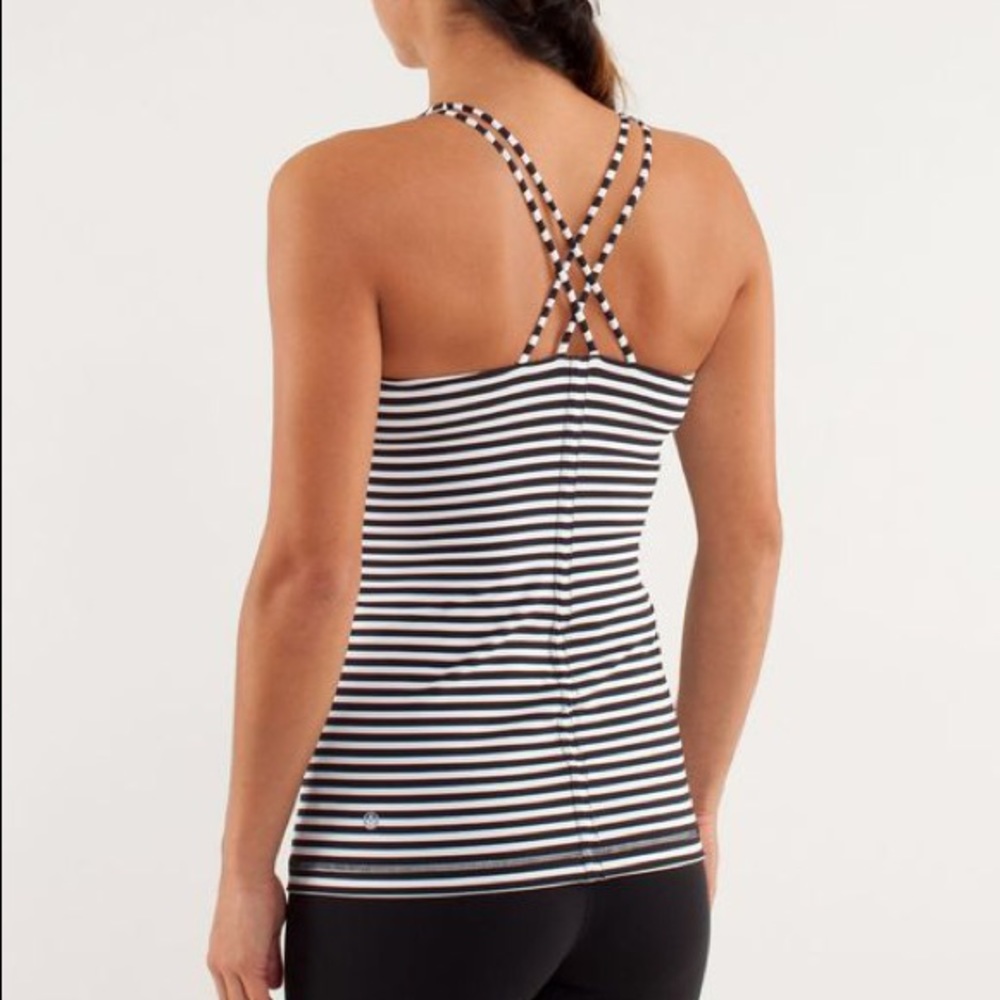 Lululemon striped cross back tank