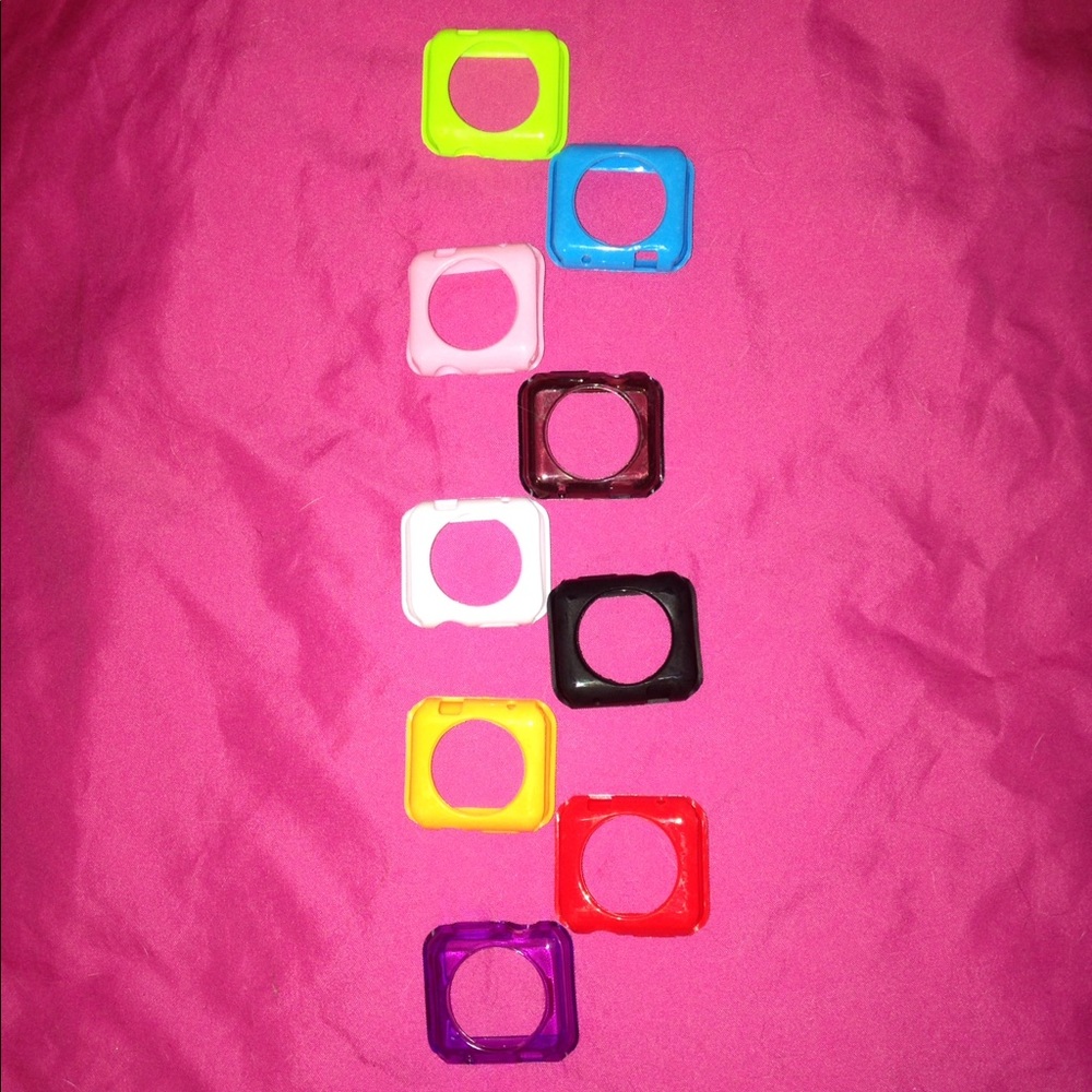 9 Apple Watch 38MM cases and cherry red wristband