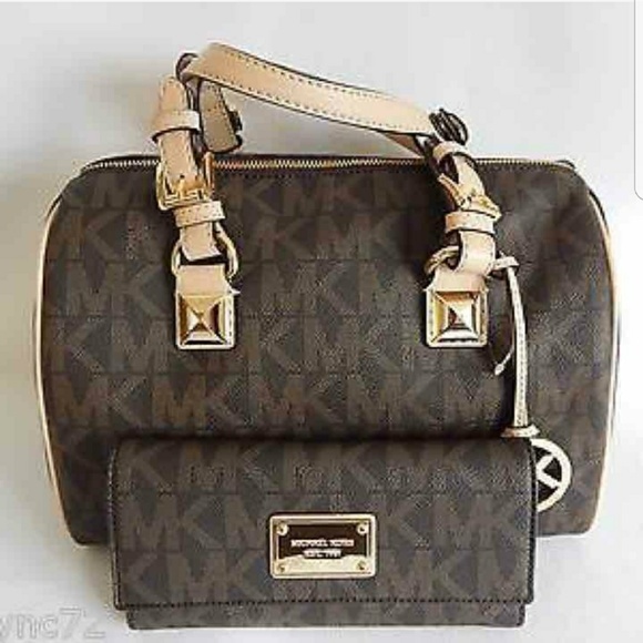 ♨ Michael Kors Grayson Bowling Satchel Bundle ♨ - Picture 4 of 8