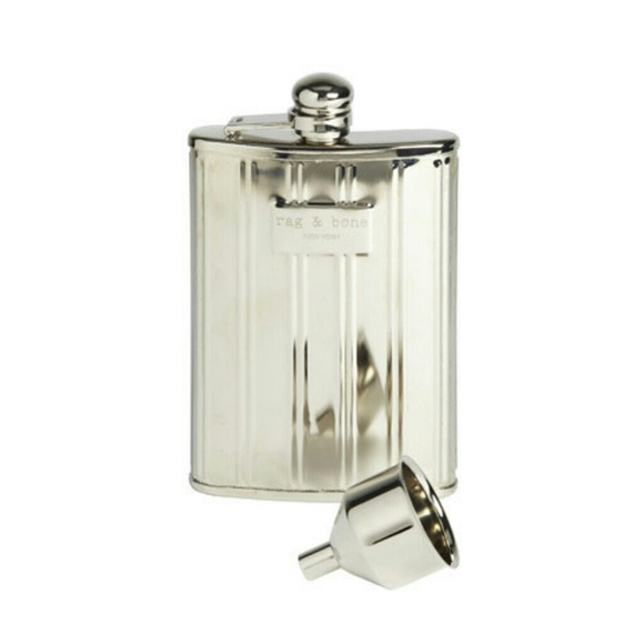 Rag & Bone Silver Hip Flask - Picture 1 of 6