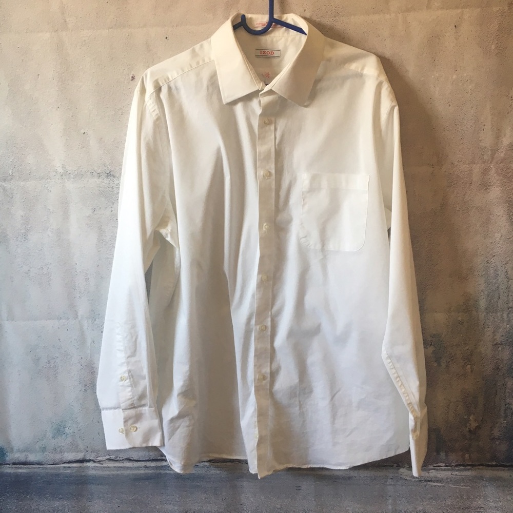 White mens dress shirt.