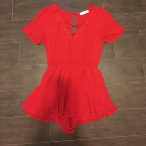 American threads red romper