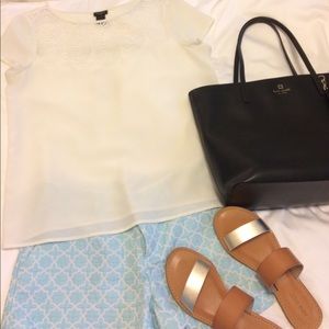 Blue and White Banana Republic Shorts- Size 8