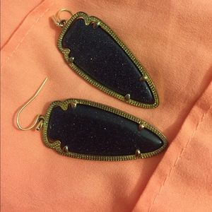 Kendra Scott Blue Goldstone Skylar Earrings