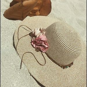 COOL FASHION  SUMMER BEACH HAT FLOWER SOMBRERO