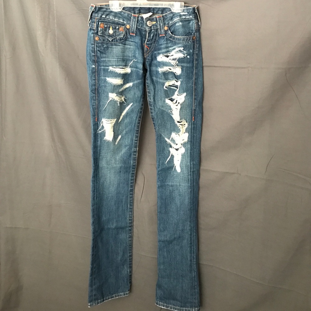 True Religion ripped jeans