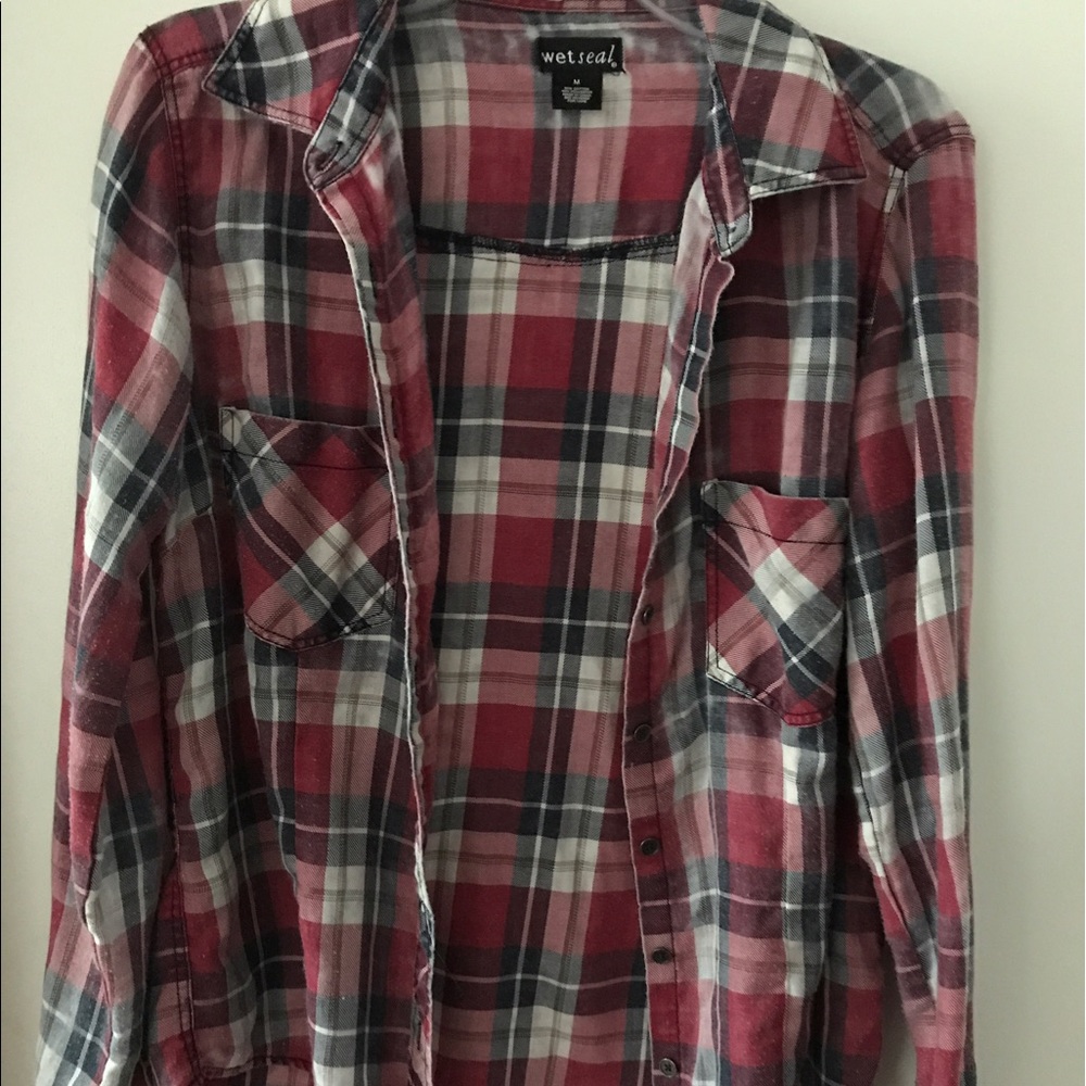 Wet Seal faded flannel