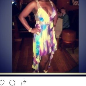 High low multi-colored dress..... worn once