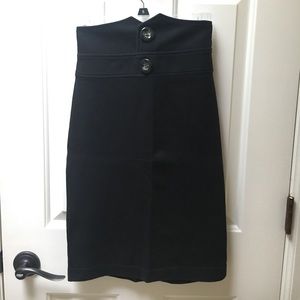 Tight black pencil skirt, knee length