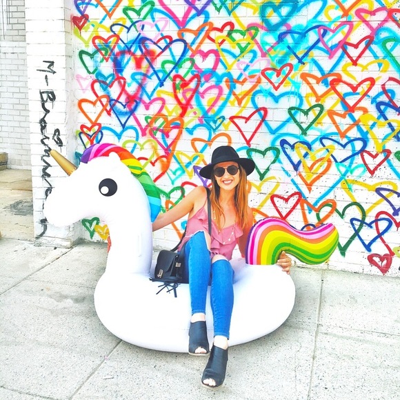 Brand 🆕 rainbow unicorn pool float! 🦄✨(not used) - Picture 2 of 4