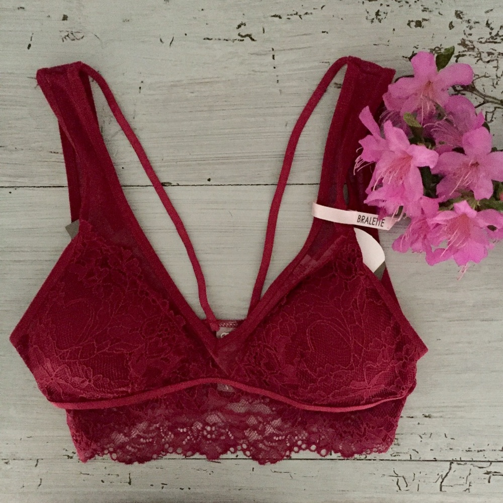 Gorgeous Burgundy Lace Bralette