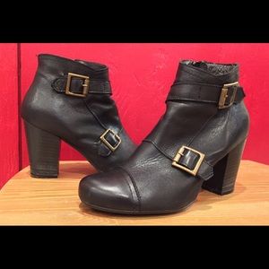 Miz Mooz W Black Leather Bootie
