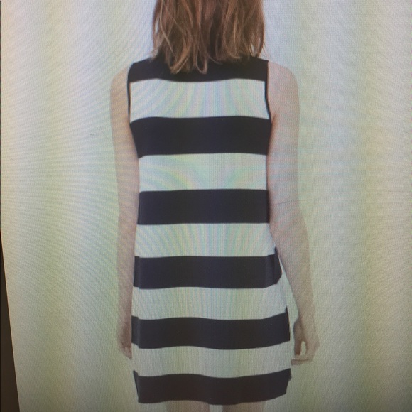 Zara KNIT Navy, Blue & White Dress - Picture 5 of 5