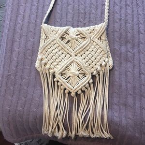 Cross body fringe bag
