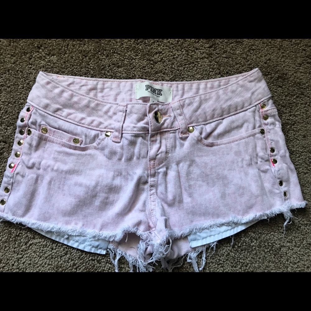 Light pink cheetah and studded shorts!