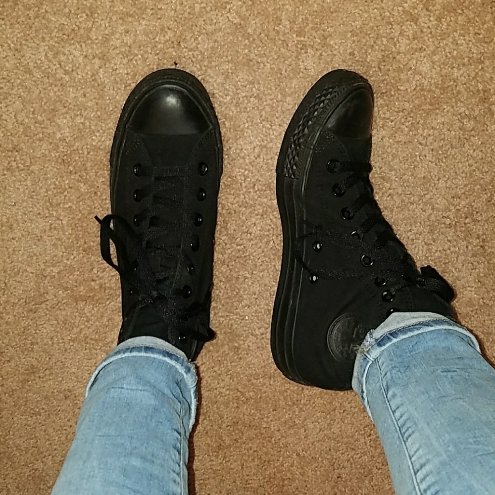 Black high-top Converse