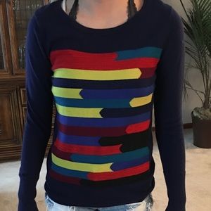 Multi colored/ navy sweater