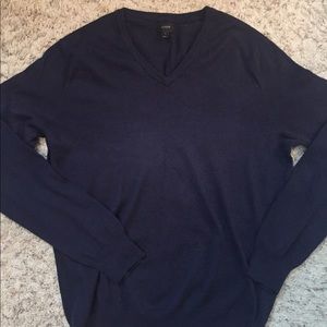 JCrew navy v-neck sweater