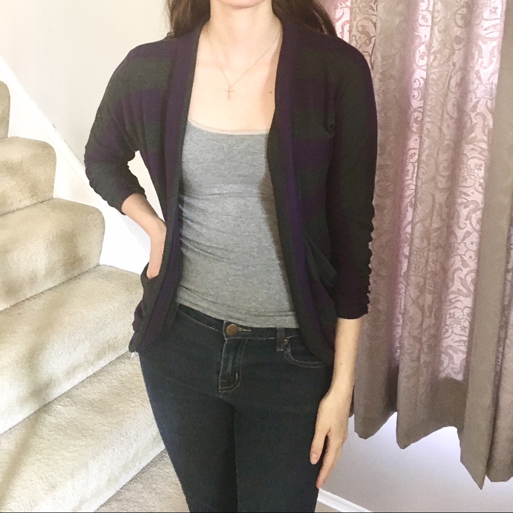 Purple and Gray Sweater