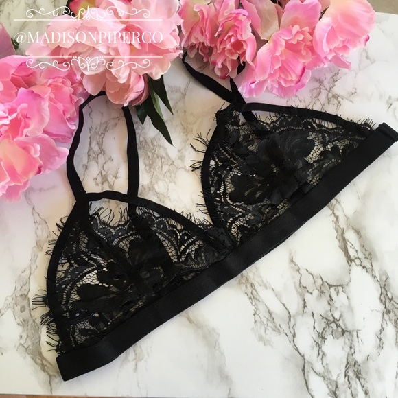 "Kate" Black Lace Bralette - Picture 3 of 6