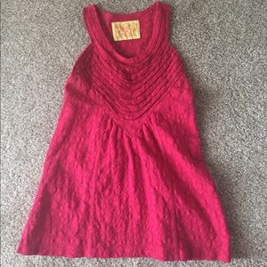 Free people red racer back tank