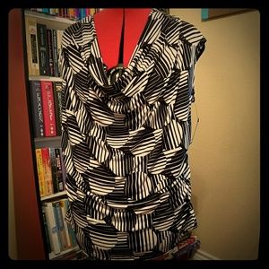 NWT Black and White Blouse