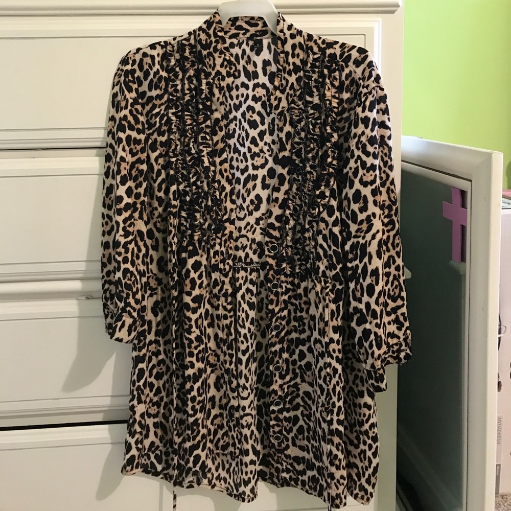 Cheetah Print Blouse