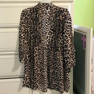 Cheetah Print Blouse