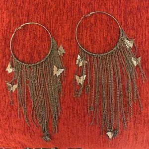 Large butterfly hoops