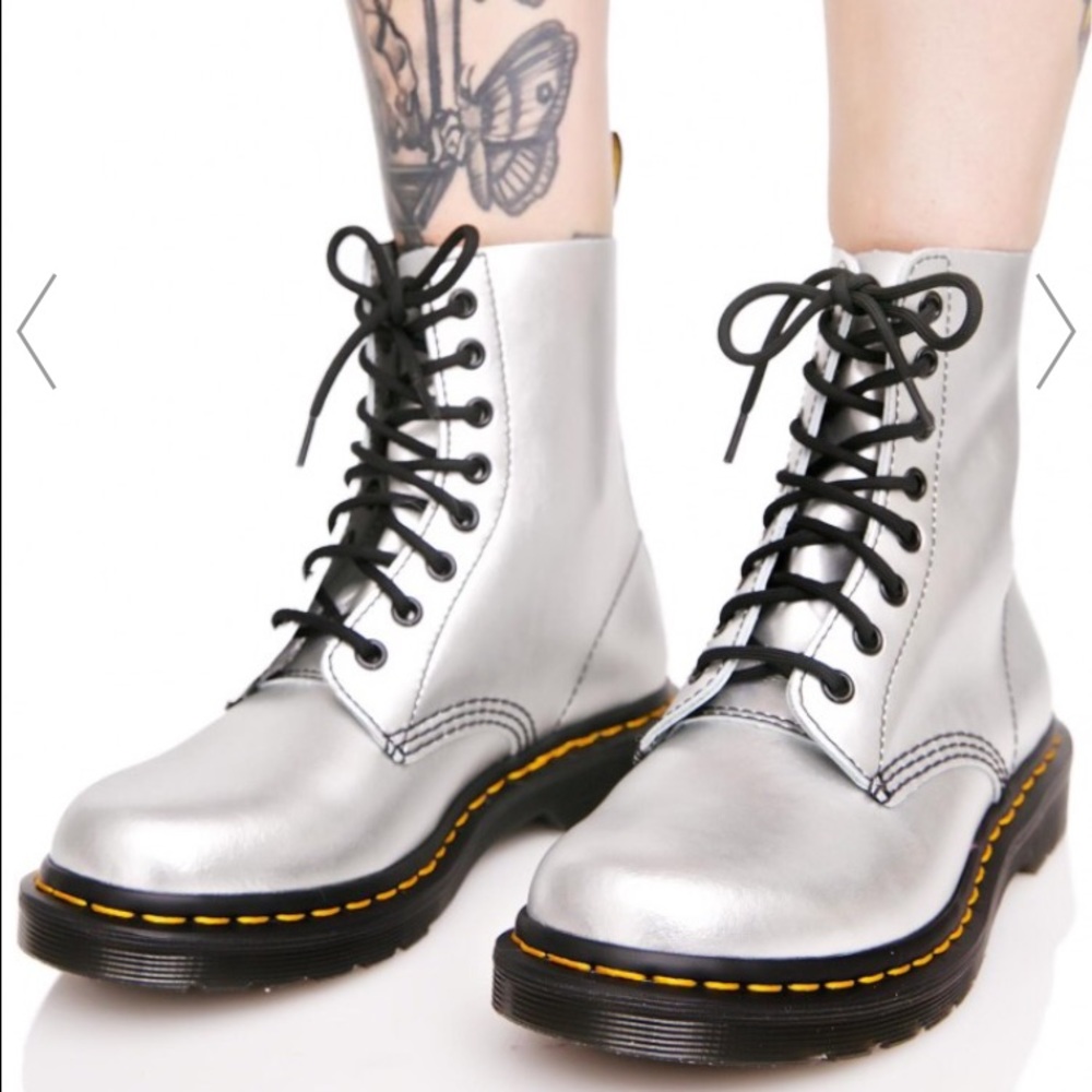Doc marten silver alumix pascal boots U.K. 4
