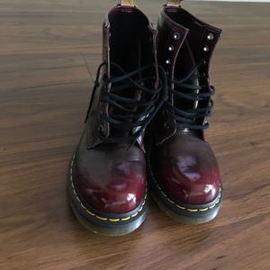 Size 7 doc martens dark cherry boots never worn