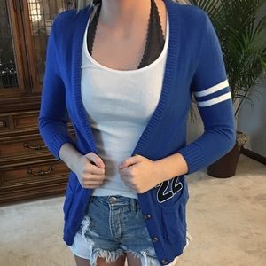 Blue Hollister cardigan