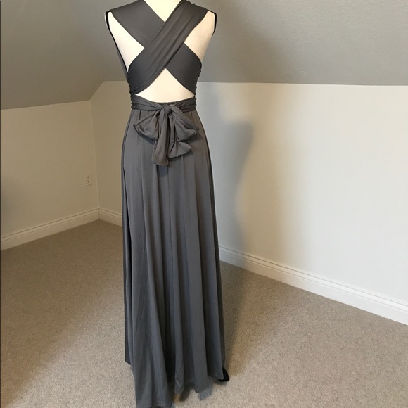 NWOT sleeveless halter Bandage long gown - Picture 2 of 4