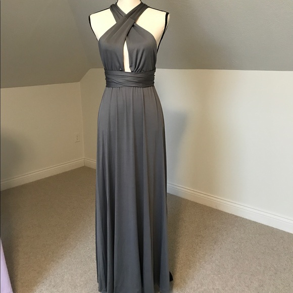NWOT sleeveless halter Bandage long gown - Picture 3 of 4
