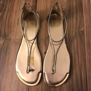 Gold dress sandals