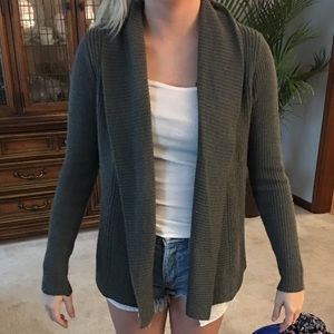 Grey sweater cardigan