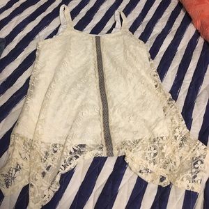 Shark bite Lace Tank Top
