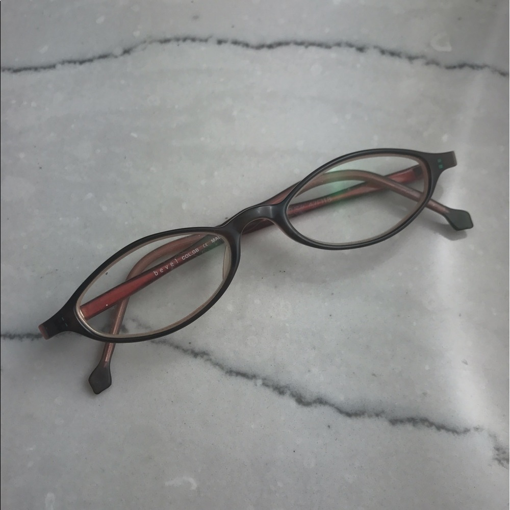 Bevel glasses. Made in Japan.