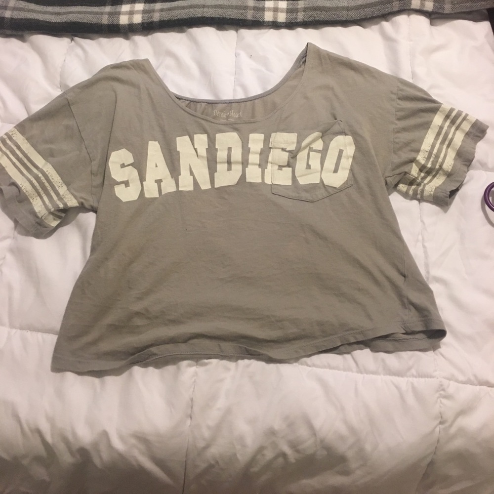 Over the shoulder casual crop top