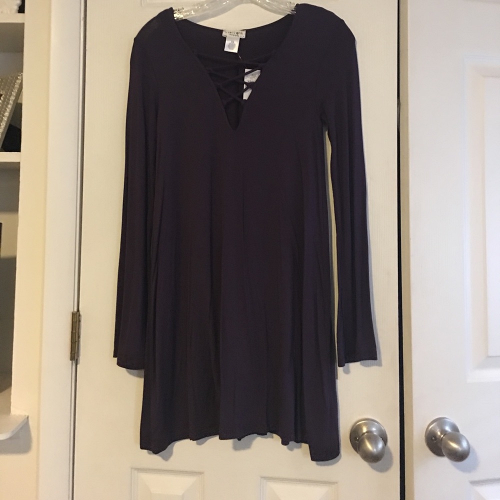 Purple cross stitch dress